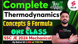 Complete Thermodynamics in One Shot  SSC JE 2024 Mechanical Engineering  Mechanical by Rahul Sir [upl. by Orgalim808]