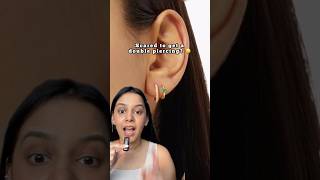 Fake a double piercing 🤯 fakepiercing piercing piercings hoops hoopearrings uniquejewelry [upl. by Buckley13]