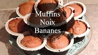 RECETTE SUCRÉE  Muffins Noix amp 🍌 ChadCuisine2015 [upl. by Coltin323]