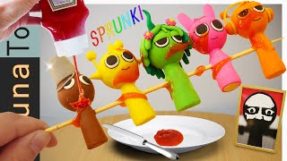 Eating INCREDIBOX SPRUNKI in real life Clay Food ASMR mukbang Animation [upl. by Belvia]