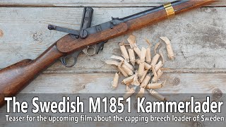 Operating the Swedish M 1851 Kammerlader capping breech loader rifle  Teaser [upl. by Ynohtnakram662]