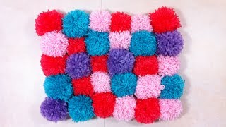 How to Make a Pompom Rug DIY Tutorial [upl. by Yeh]