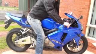 2005 CBR600RR rear suspension too hard [upl. by Akaenahs]