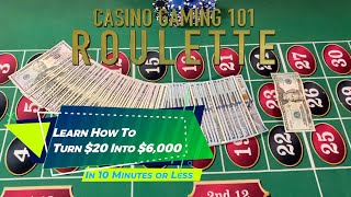 How To Play Roulette  Casino Gaming 101 Learn How to Turn 20 Into 6000 in 10 Minutes or Less [upl. by Gladdie803]