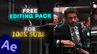 Free Editing Pack For 100000 Subscribers  After Effects [upl. by Prussian298]