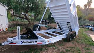 Reviewing our new Diamond C 14k telescopic dump trailer [upl. by Corney]