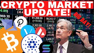 Cryptocurrency Market Update BIG DAY TODAY Fed To Speak Later Today Markets Will Move On This Info [upl. by Janine901]