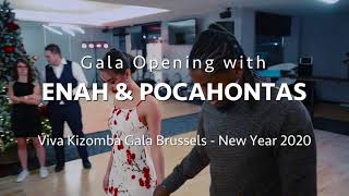 Enah amp Pocahontas  Workshop performance  Viva Kizomba Gala Brussels  New Year 2020 [upl. by Vitoria]