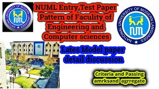 NUML Entry test paper pattern of Engineering and Computer sciences BSCS  BSSE  BEEE BSAI  BSIT [upl. by Sothena]