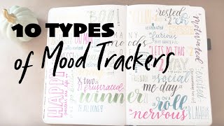 10 TYPES OF MOOD TRACKERS  Bullet Journaling for Mental Health [upl. by Yssak90]