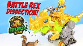 Treasure X Dino Gold Green Battle Rex Dissection Experiment Review [upl. by Eznyl14]