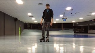 How to Stop on Roller Skates Without Using Toe Stops  Roller Skating Tutorial [upl. by Herzig]