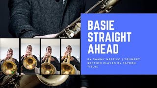 Basie Straight ahead By Sammy Nestico Jaydens Trumpet section [upl. by Nilyahs]