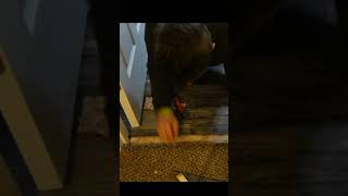 Installing A Transition From LVP To Carpet  Tuck amp Roll Method NO TACK STRIP [upl. by Schott]