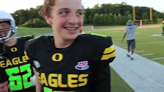 Sounds from the sidelinePop Warner Odell Eagles 13u vs Derita Commanders week 1 [upl. by Hanid]