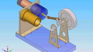 Gamma Stirling Engine Assembly [upl. by Bradney]