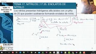 TEMA 17 NITRILOS  ENOLATOS Y ALQUILACIÓN [upl. by Kalagher]