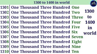 1301 To 1400 In Words  1301 to 1400 Naming Words  1300 to 1400 Numbers in Words [upl. by Idnam]