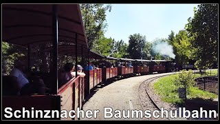 Mitfahrt auf der Schinznacher Baumschulbahn 600 mm Strecke 3 Km lang Kanton Aargau Schweiz 2020 [upl. by Ilyk]