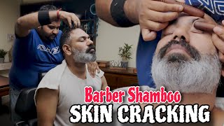 Asmr skin cracking  head massage  Indian Barber  Releif Anxiety [upl. by Mingche]