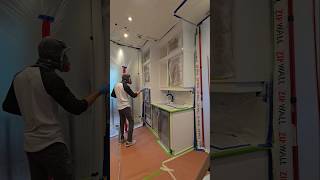 Spray All surfaces  5 Day Inhome Kitchen Cabinet Spraying Process [upl. by Ynnig813]