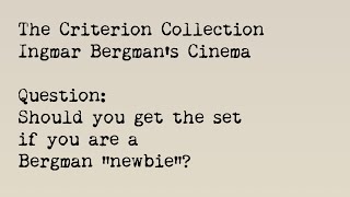 2 of 13 Criterion Collection Ingmar Bergmans Cinema Is this set for you if you are a “Newbie” [upl. by Zweig]