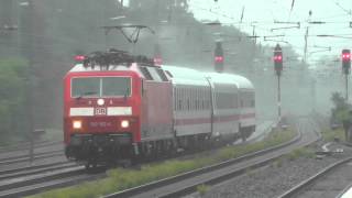 Die 120 152 mit einem ICE 2 wagen der 1 Klasse vom ICE Koblenz mit 2 Schutzwagen [upl. by Jarita]