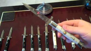 Switchblade Knife Collection Rizzuto Estileto Milano [upl. by Mcfadden]