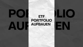 Wie du schnell ein ETF Portfolio aufbauen kannst [upl. by Hagan]