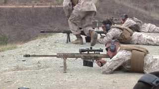 Marines train with 50 caliber sniper rifles up to 1400 yards [upl. by Drolet]