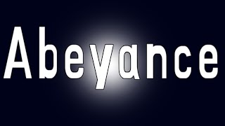 Abeyance Short film [upl. by Yromem]