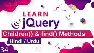 jQuery Children amp Find Method Tutorial in Hindi  Urdu [upl. by Lon]