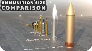 Ammunition Size Comparison 3D [upl. by Nocaj975]