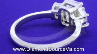 Radiant Cut Diamond Ring 151carat 067 tcw Brilliant Trapezoids [upl. by Lietman]