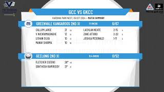 Geelong 2nd XI v Greenvale Kangaroos 2nd XI [upl. by Oman]