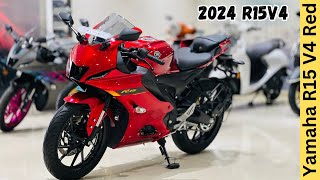 2024 Yamaha R15 V4 Metallic Red Full Detailed Review ❤️ Price amp Features 🔥 Better Than RS200 [upl. by Mastat]