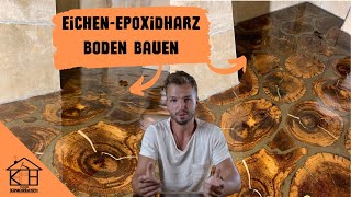 EichenEpoxidharzboden DIY  Cordwood Floor  Beeindruckender Fußboden [upl. by Aes889]