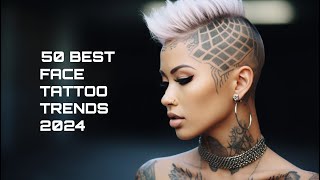 🔥TOP 50 Face and Head Tattoos for Women  Tomboy Style tomboy facetattoo headtattoo [upl. by Bevin]