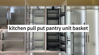 WELLMAX kitchen pull out pantry unit basket 5Layer flat iron larder unit for storage [upl. by Jourdan324]