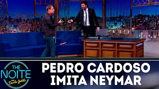 Pedro Cardoso imita Neymar ao simular falta  The Noite 050718 [upl. by Hanah711]