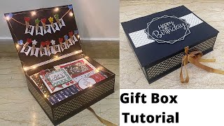 How To Make Hamper Box At Home  Handmade Birthday Gift Ideas  Gift Box Tutorial  Crafteholic [upl. by Hootman]