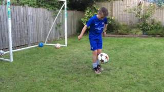 12 Year old FDS Harrogate player soccer skills  kick ups enigma around the world [upl. by Riay]