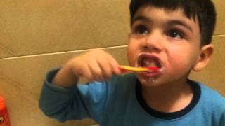 Tooth Brushing for children three and above  تنظيف الأسنان للأطفال [upl. by Apfelstadt808]