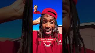 TRUMP WON AGAIN IS OUT NOW THIS SONG IS 🔥🔥 reaction rapmusic based election trump shorts [upl. by Yarled72]