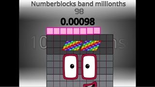 Numberblocks band millionths 98 [upl. by Goodrow]