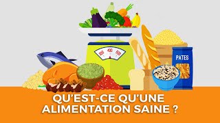 Questce quune alimentation saine [upl. by Eynttirb]