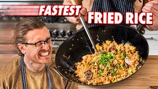 Making Fried Rice Faster Than A Restaurant  But Faster [upl. by Akkimat]