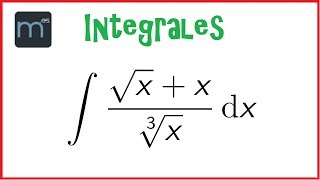 Integrales con raíces integral inmediata [upl. by Liahus]