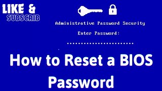 How to Reset a BIOS Password [upl. by Weinstein]