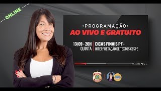 DICAS FINAIS PF Interpretação de Textos Cespe [upl. by Muller911]